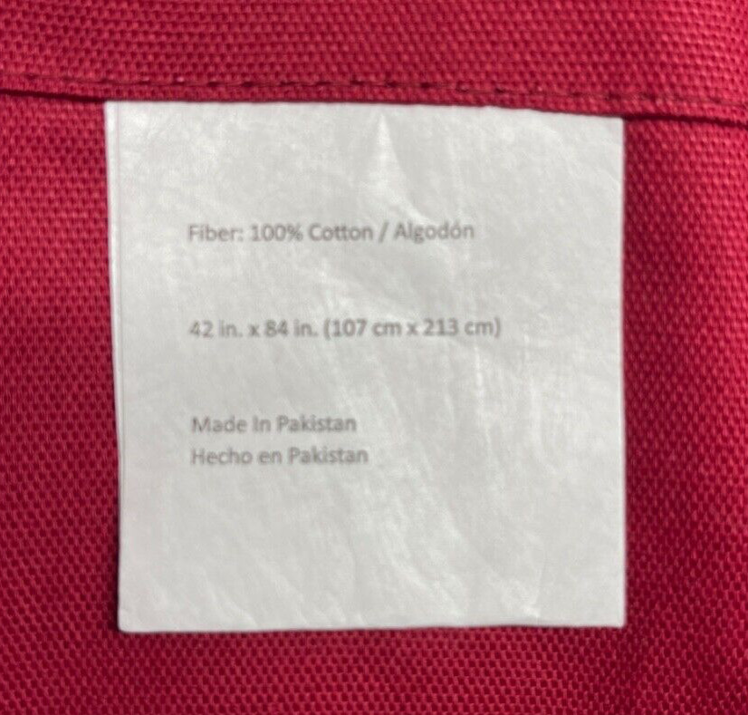 1 Panel Curtain 100% Cotton 42 x 84″ made in Pakistan out of pack new