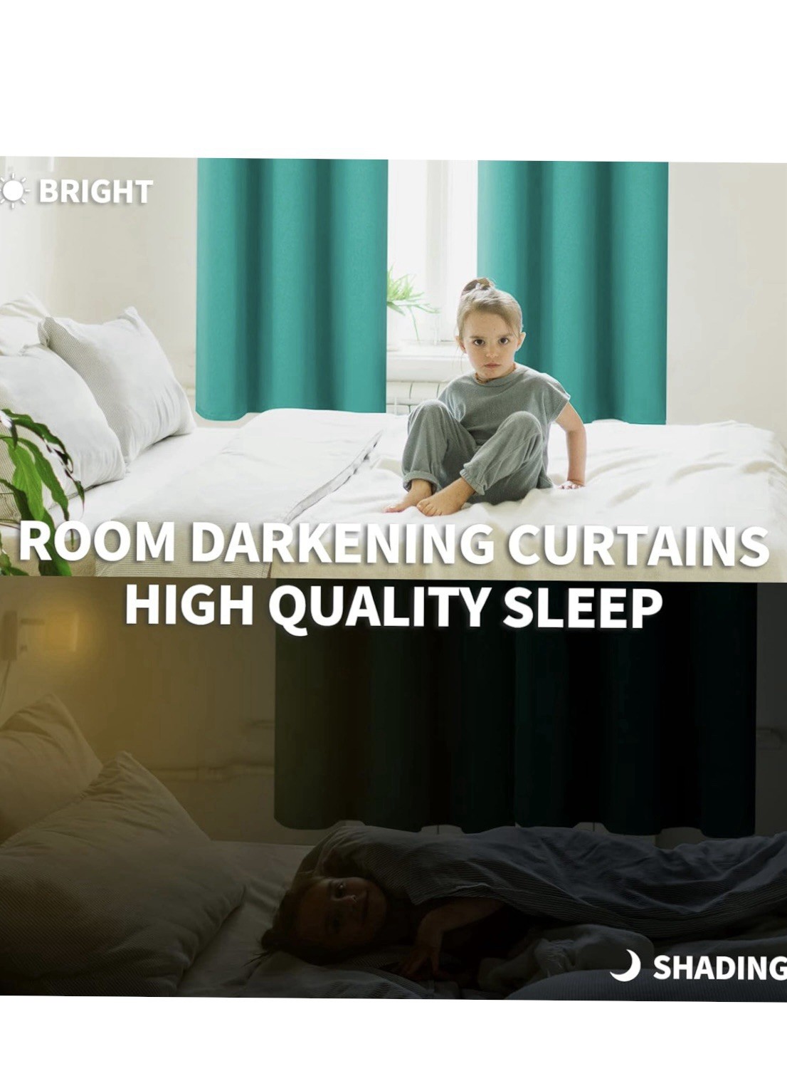 BGment Room Darkening Curtains 52″ x 120″ 2 Grommet Thermal Insulated Panels.