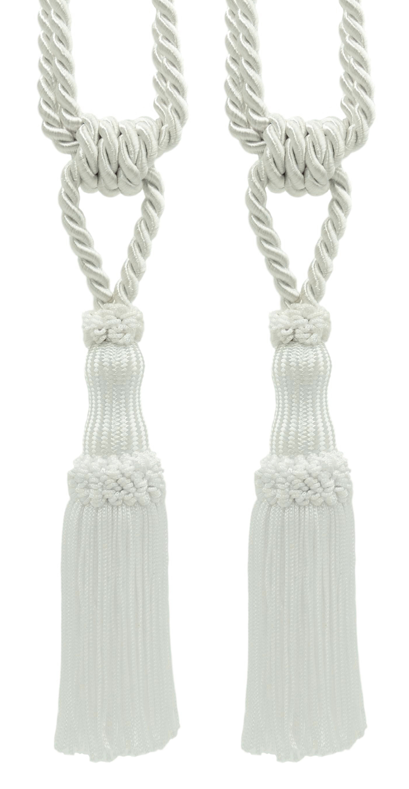 DÉCOPRO Chainette Tieback, Style# STB, Color# A1 – Pure White [Set of 2]