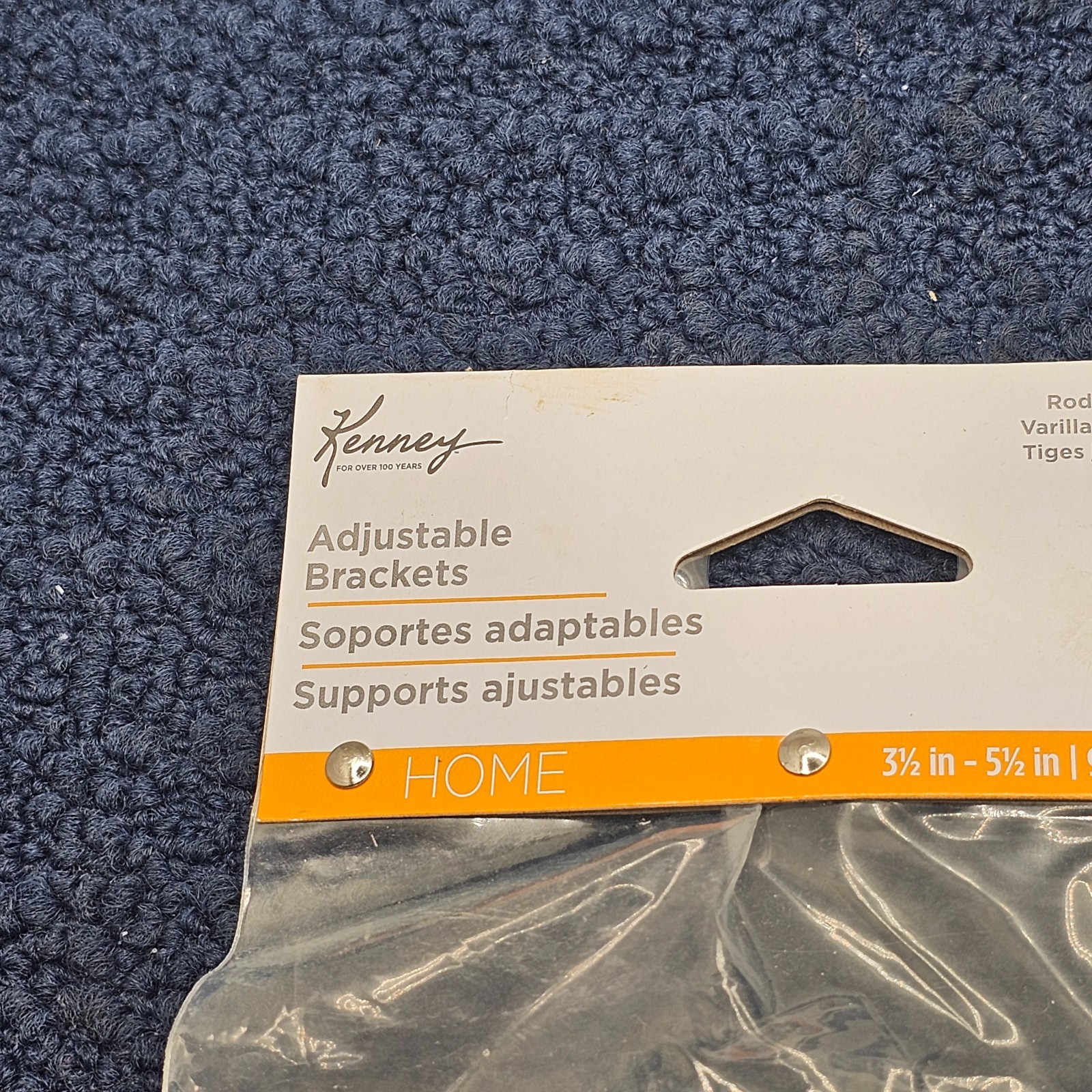 (QTY 6) Kenney KN85293: Adjustable Curtain Brackets, Rods Up to 3/4″