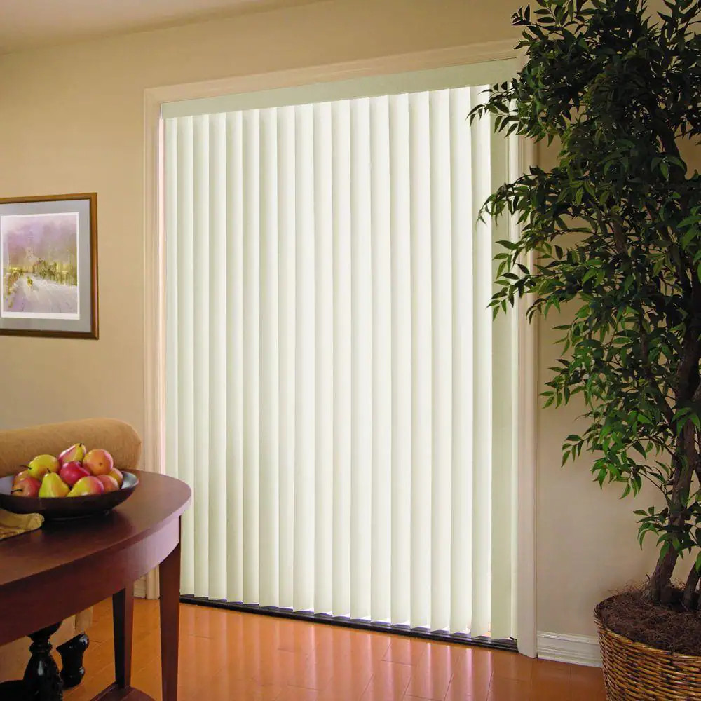 Alabaster Cordless 3.5in Vertical Blind Kit Light Filtering Door/Window 78×84