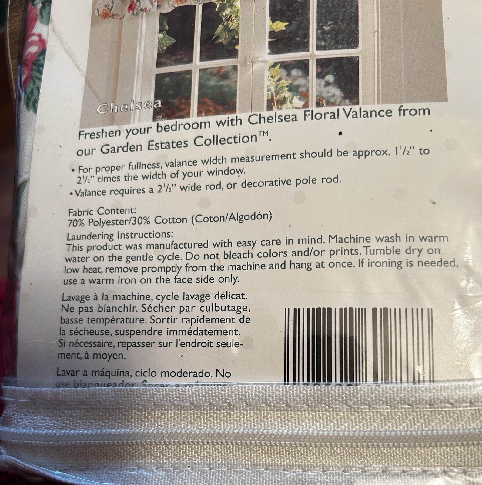 VTG Chelsea Floral Valance Window Curtain NEW 84 X 15 Garden Estates USA 1995