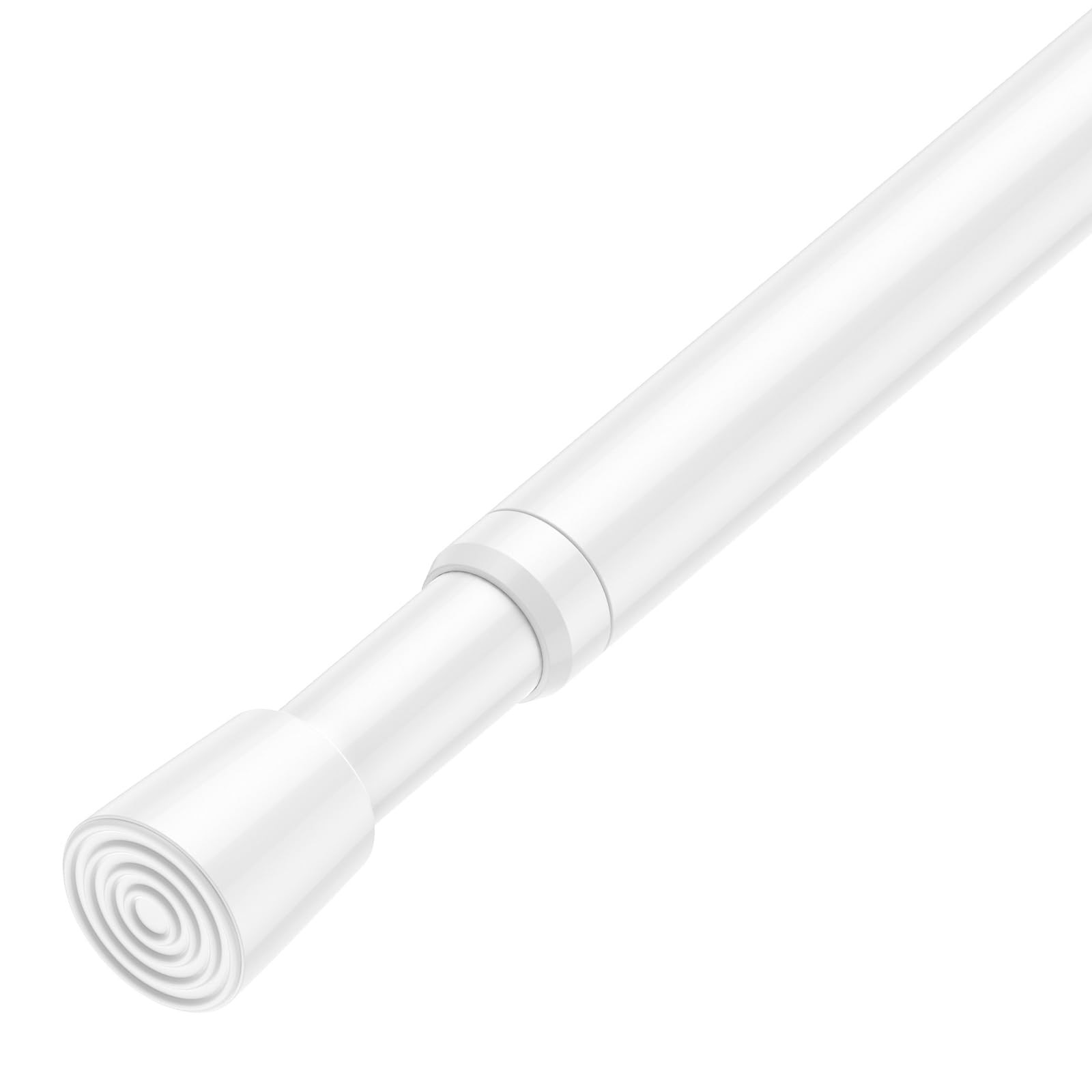 White Tension Curtain Rod 18-39 Inch Adjustable Extendable Small Tension Rod …