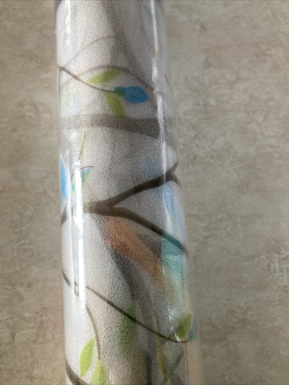 Privacy Window Film Branches Birds Flowers Multi 17.6×78.7” Decorative Clear NEW