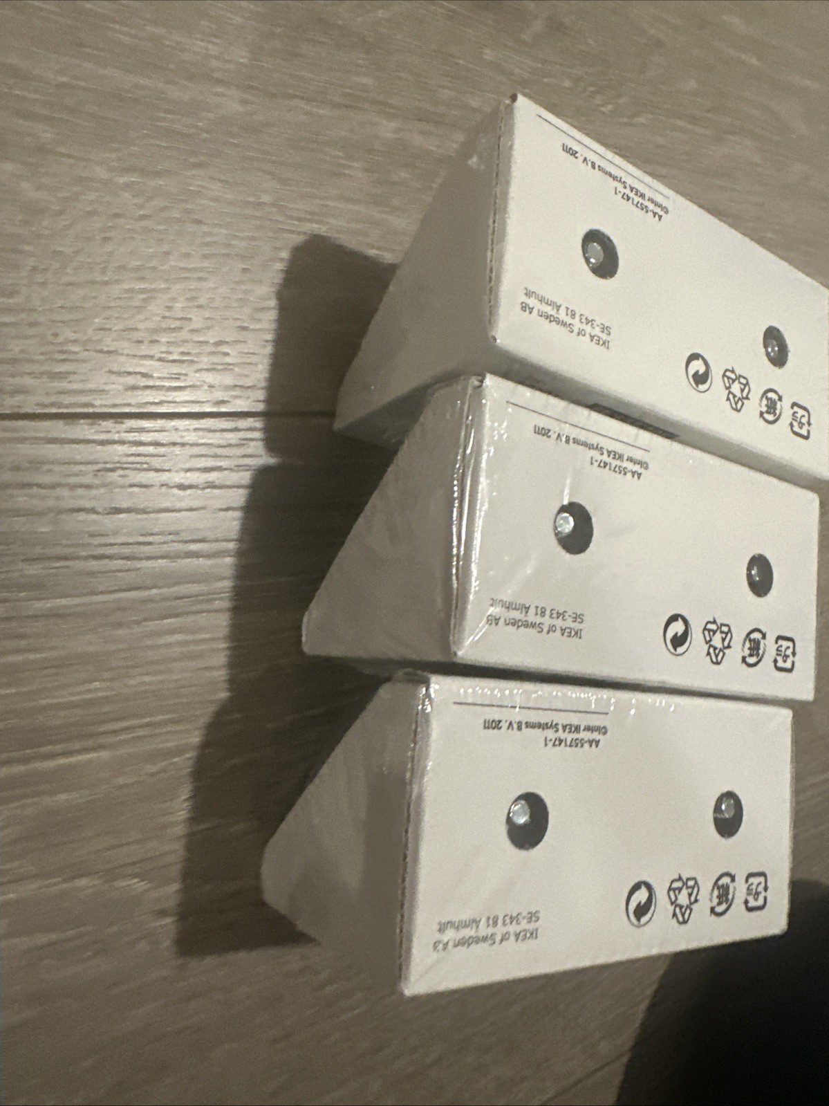 Set 3 IKEA Vasentlig Globe End Caps Dark Gray Sealed Total 6 Caps 502.199.49