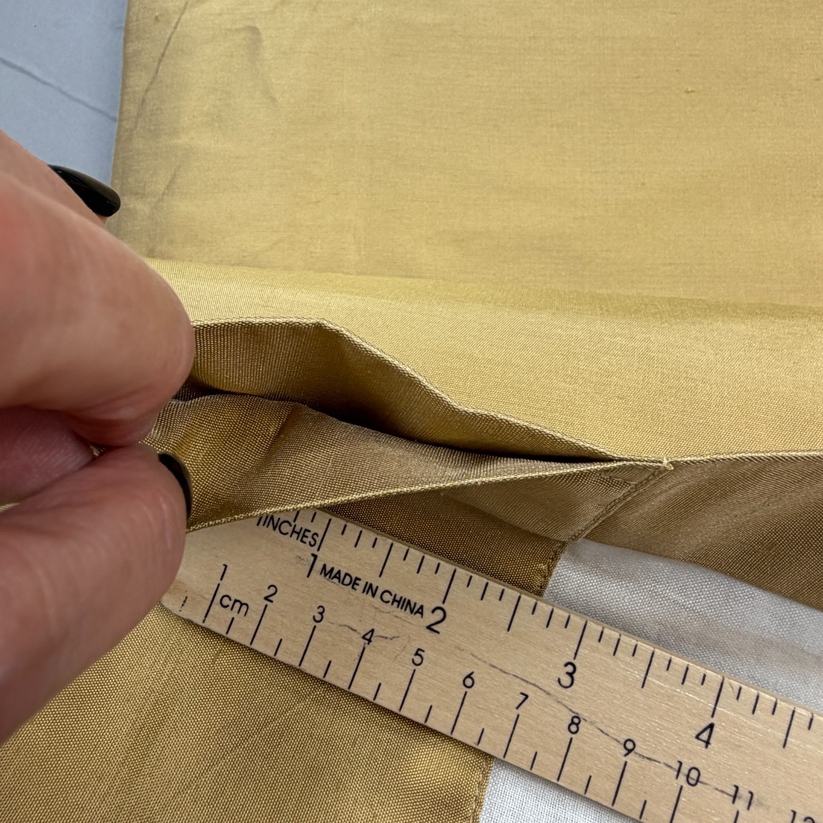 Restoration Hardware 100% Thai Silk Panels 50 X 96 in Gold