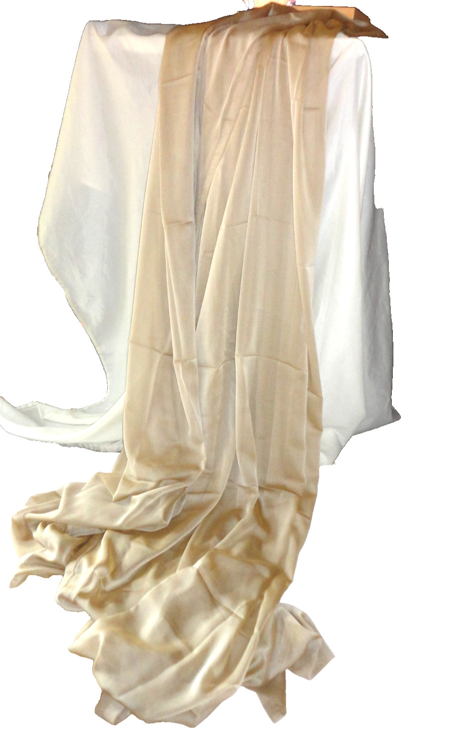 PERI CHIFFONADE CHAMPAGNE SHIMMER SHEER (1) PANEL WINDOW CURTAIN 41×84