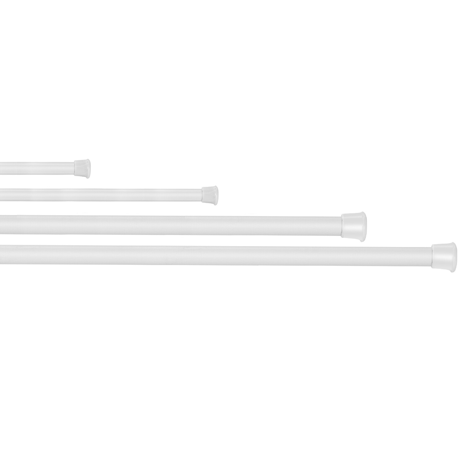 Heavy-Duty Carbon Steel Tension Curtain Rod Spring Load Adjustable Curtain Pole
