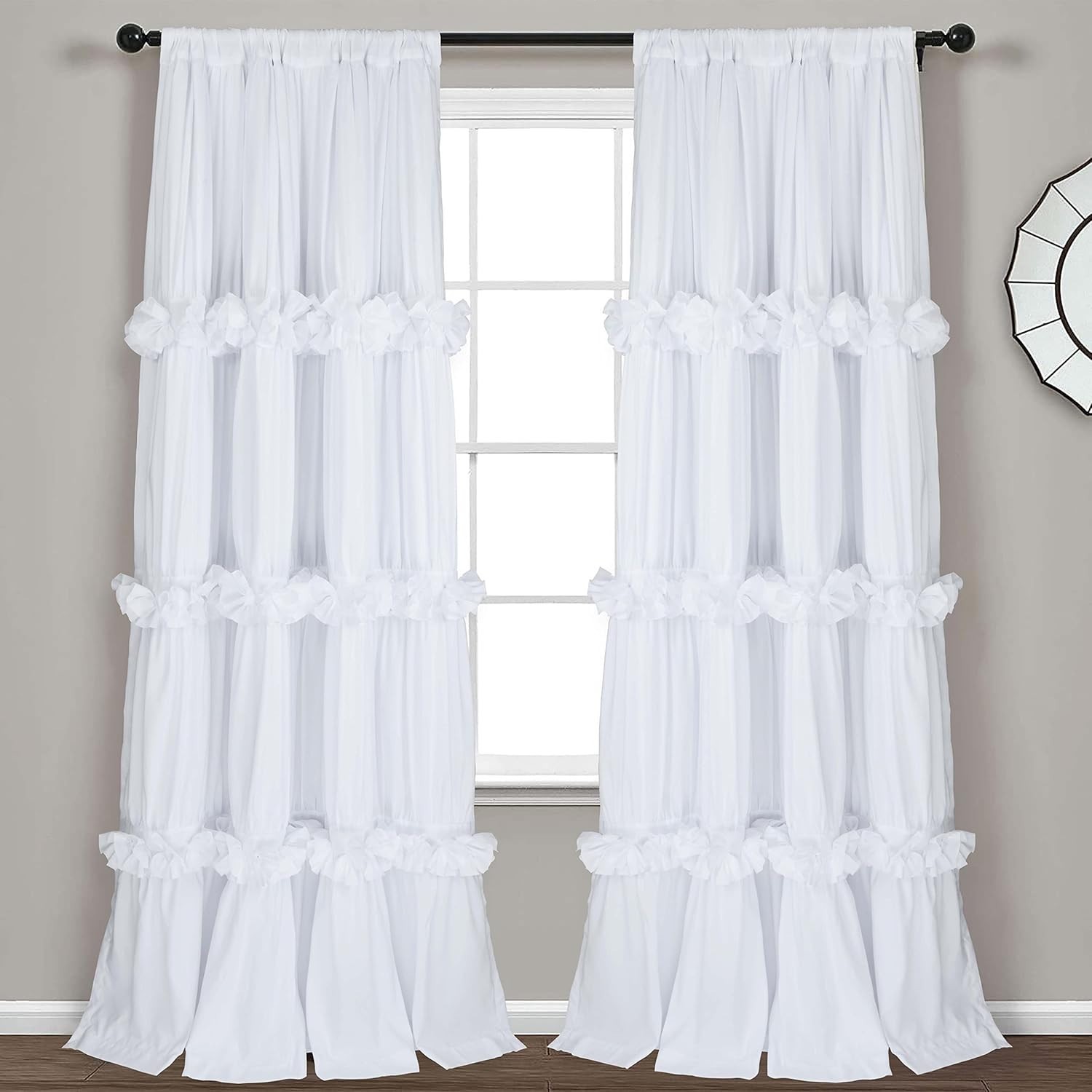 Thermal Insulated Blackout Window Curtains, 54″ W x 84″ L x 2 Panels, Boho Ruche