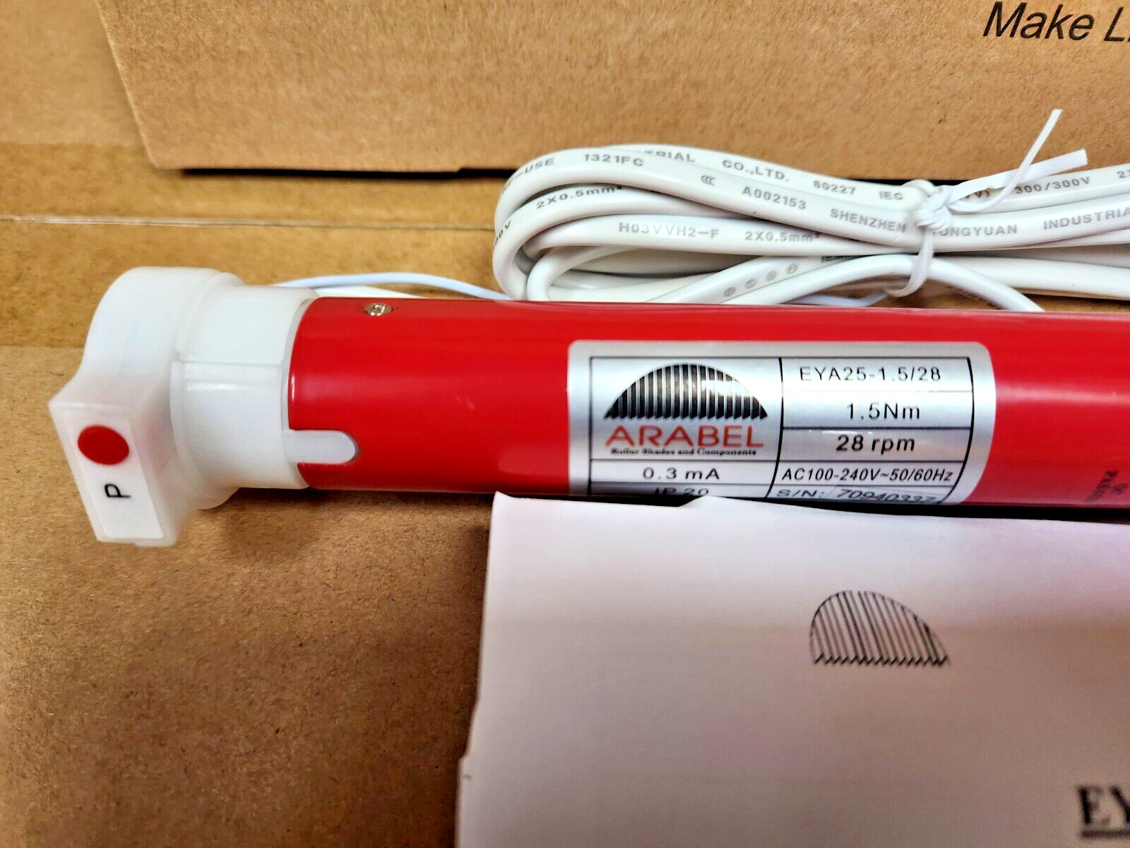 Arabel EY25 Electric Tubular Roller Shade Motor