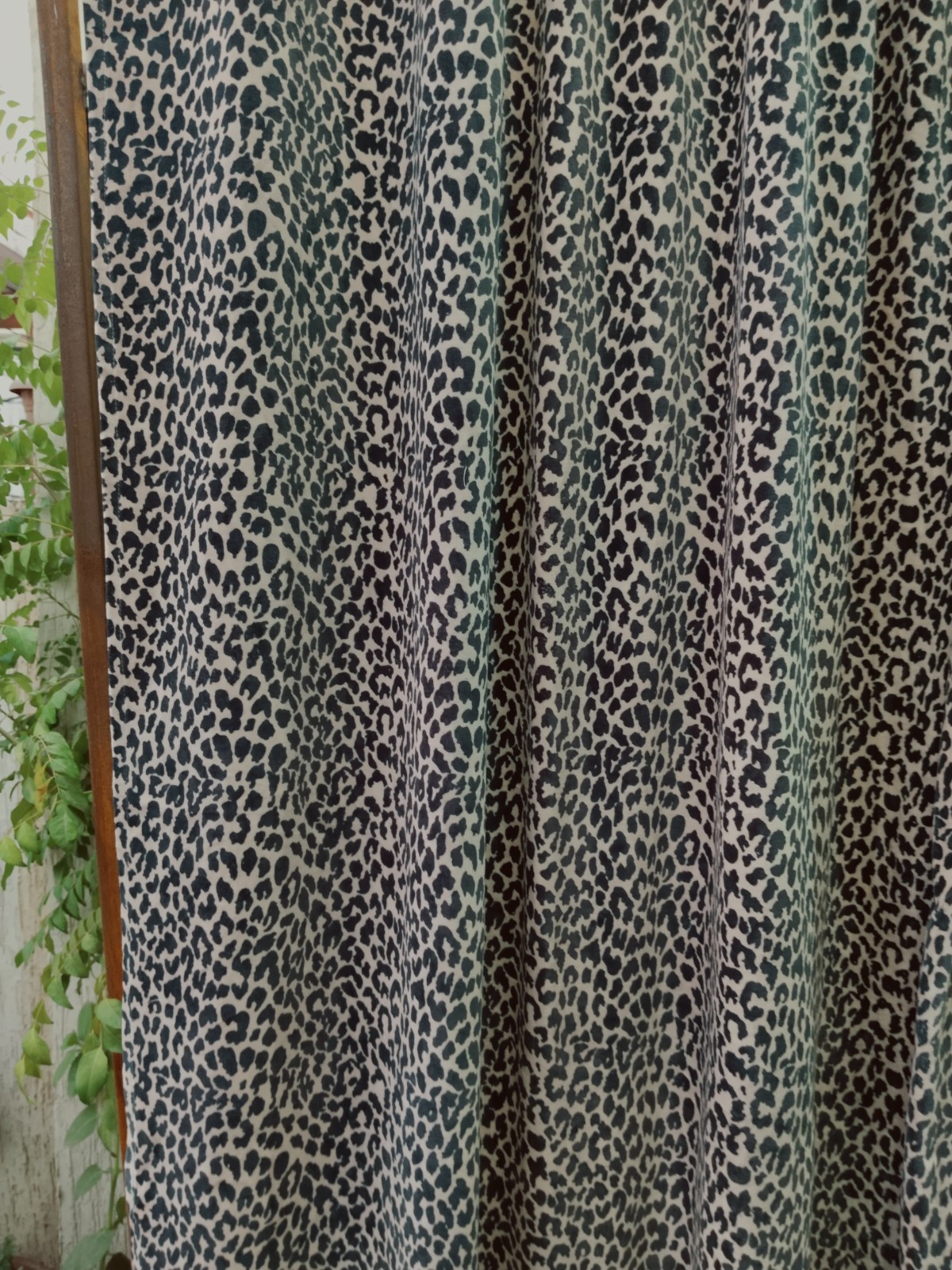 Leopard Print Velvet Curtain: Boho Safari, bedroom ,living room brand new design