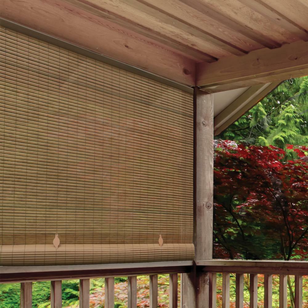 Radiance Cord Free 1/4″ PVC Roll – Up Shade 60 in x 72 in Woodgrain
