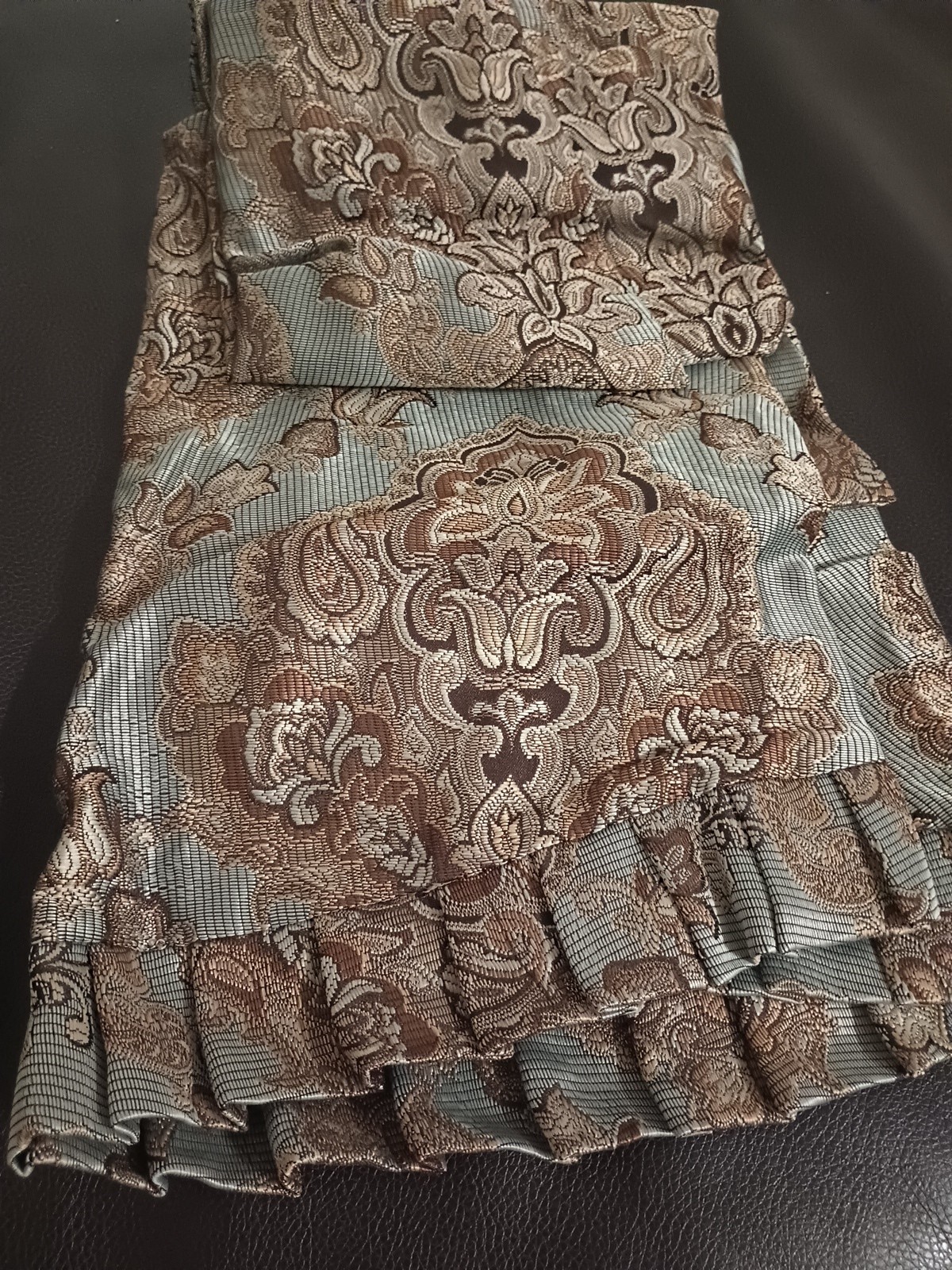 Croscil Aqua Laviano Rustic Colors Style 7320 Waterfall One Swag Valance 48 X 33