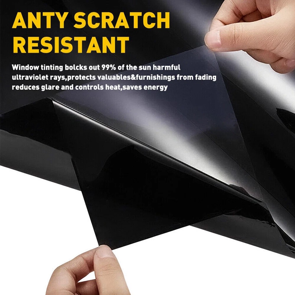20″ x 10FT/20FT Uncut Roll Black Window Tint Film15% VLT For Car Home Office