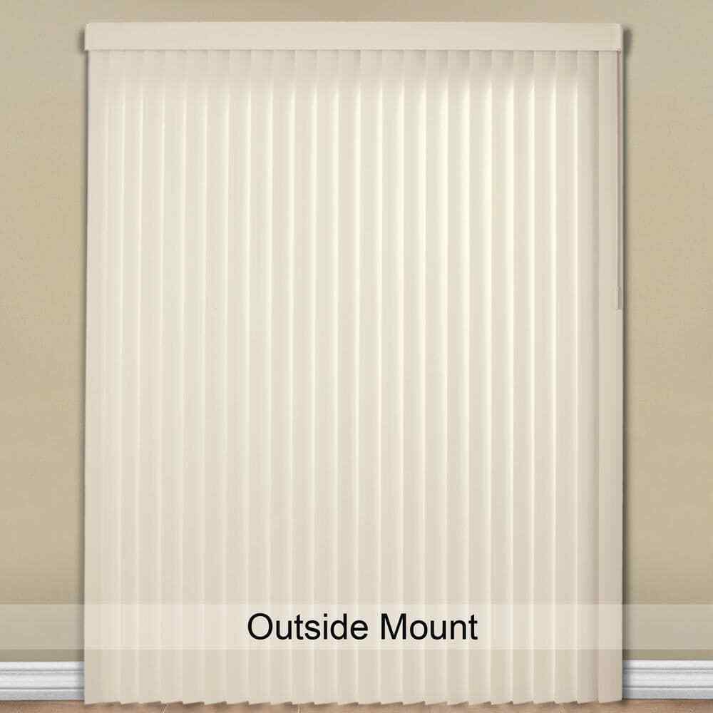 Alabaster Cordless 3.5in Vertical Blind Kit Light Filtering Door/Window 78×84