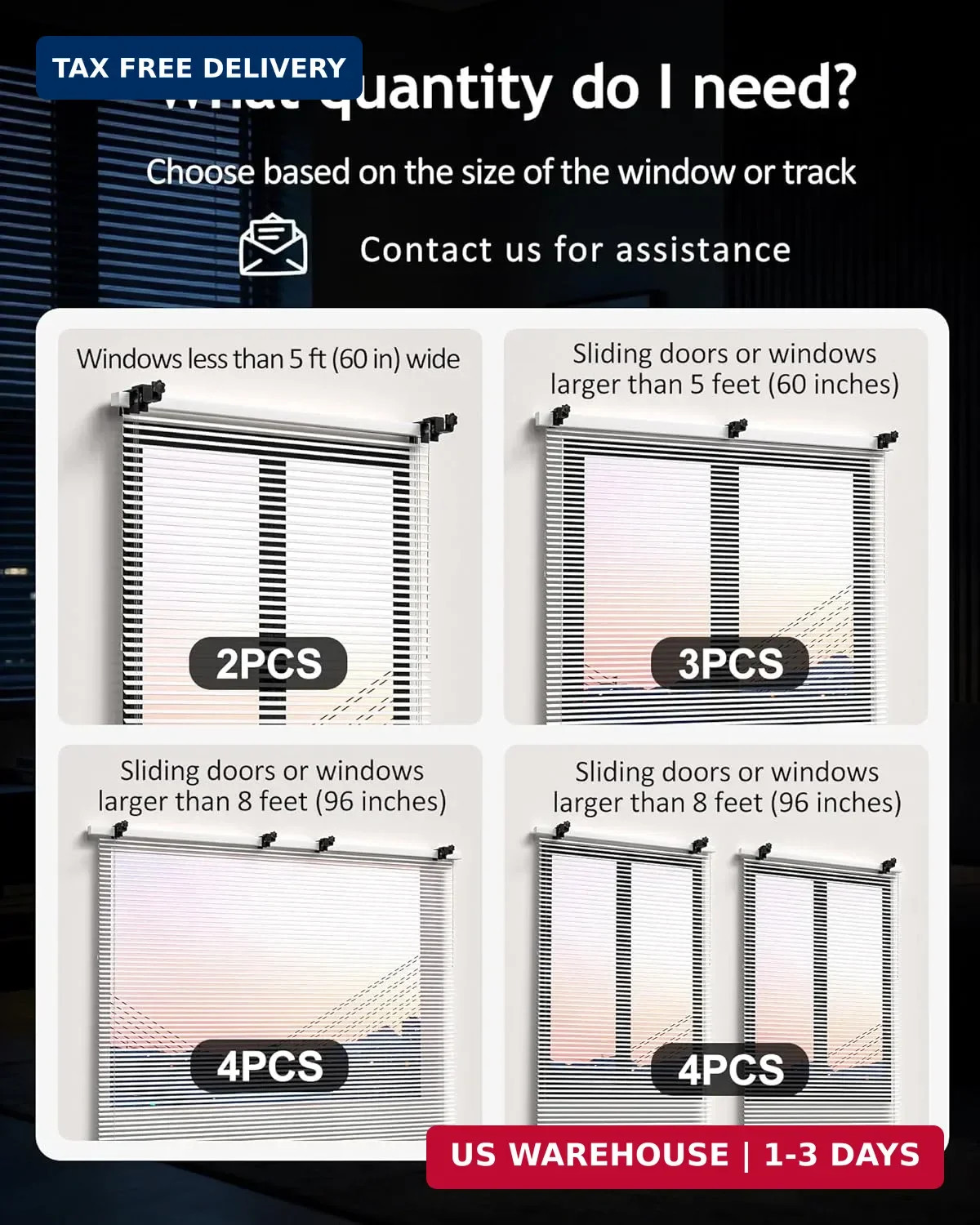 Mimiio No Drill Curtain Rod Brackets for Outside-Mount Blinds, Tool-Free Over-Bl