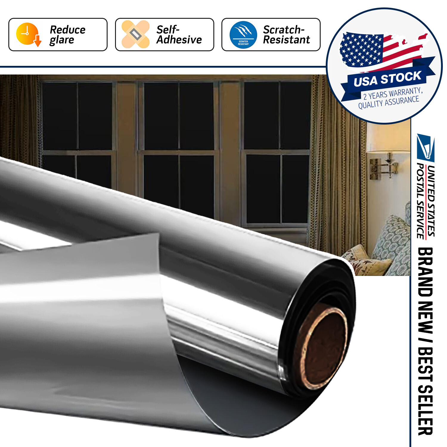 Uncut Roll Window Tint Film Black 2 ply for Car Home Residential Commercial US