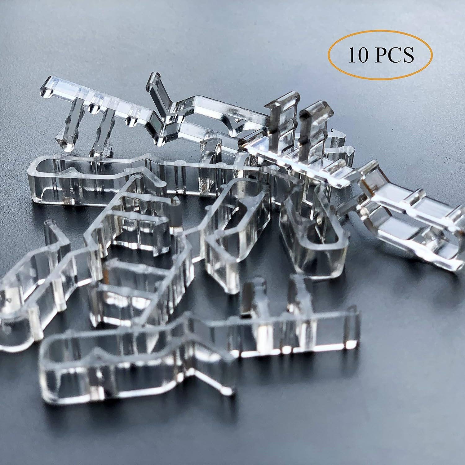 10Pcs 2 Inch Blind Valance Clips Clear Plastic Hidden Channel Window Shade Parts