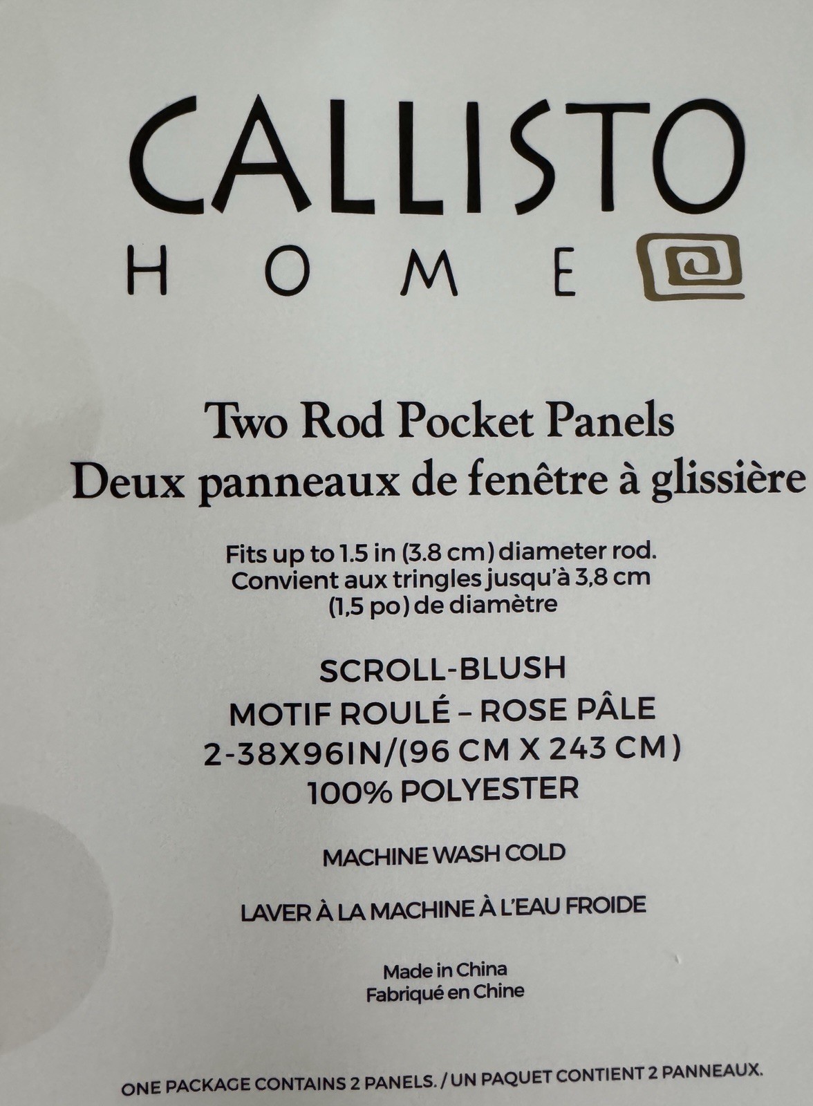 CALLISTO Window Curtains 2 Panels 38 X 96″ Heron Birds Drapers Back Tab Grey