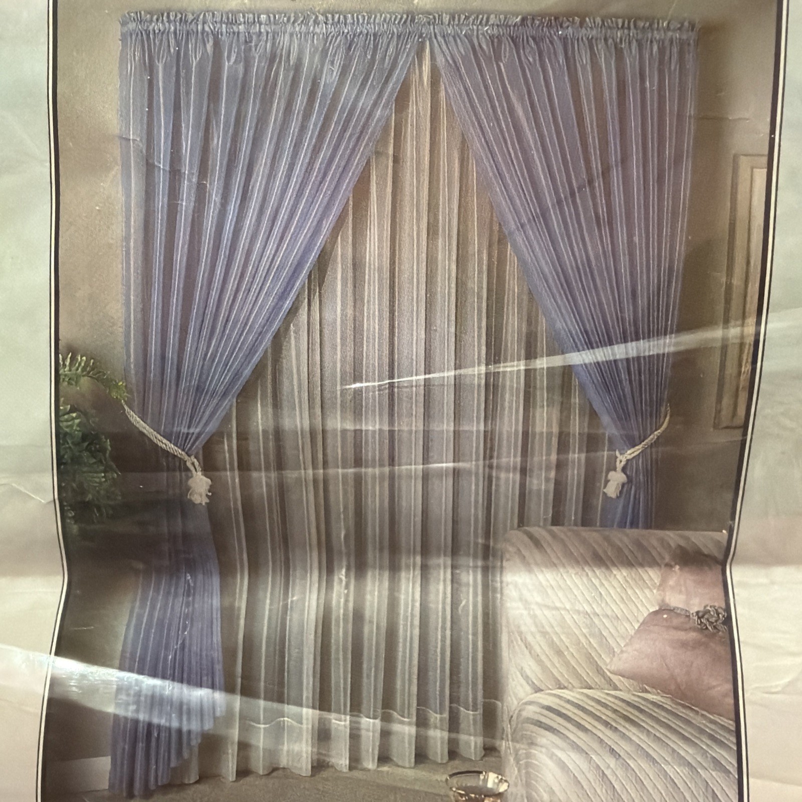 vtg Liberty Sheer Curtain ONE panel white 40 inches by 72 inches 1980s NEW