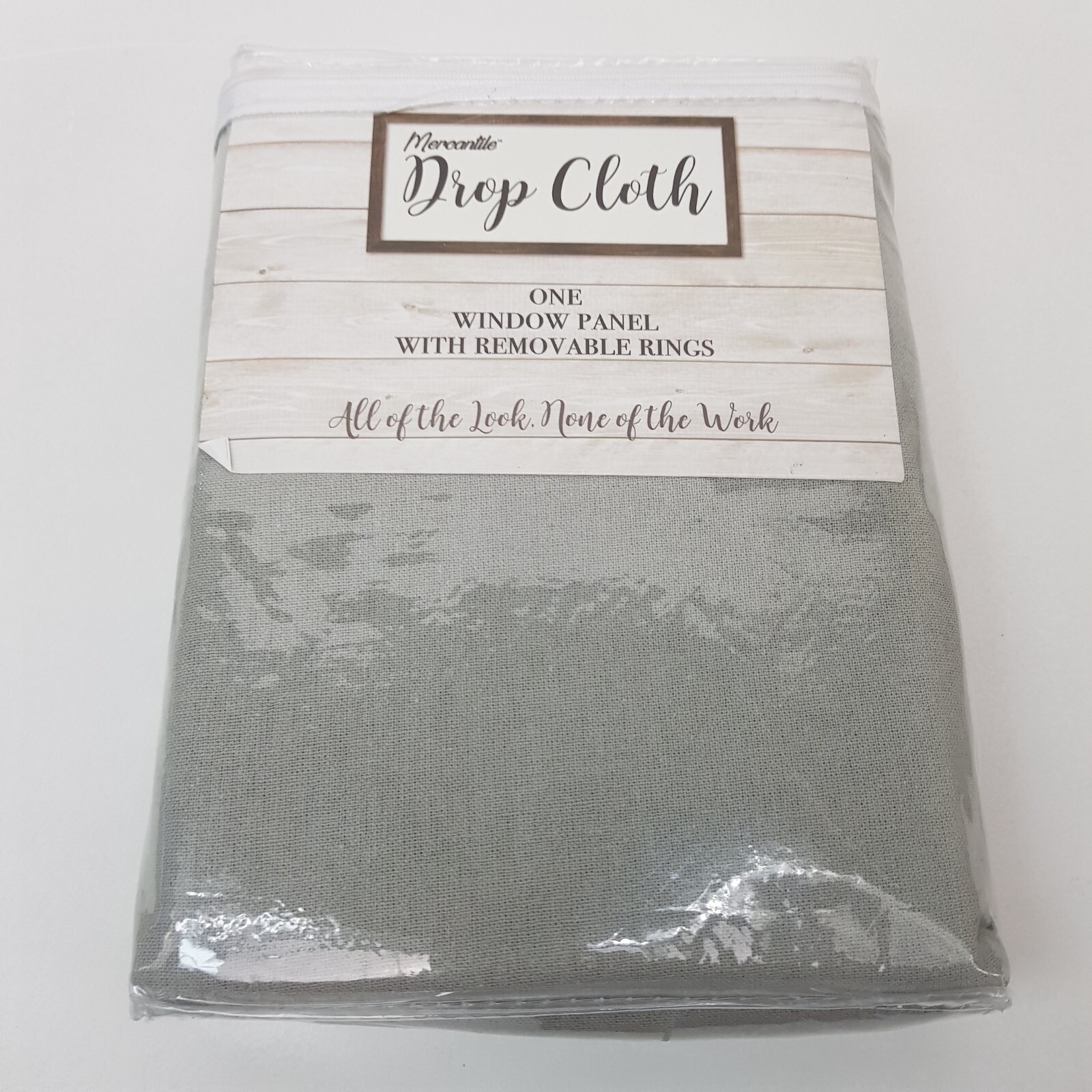 1pc Light Filtering Drop Cloth Window Curtain Panel – Mercantile 50 x 63 in