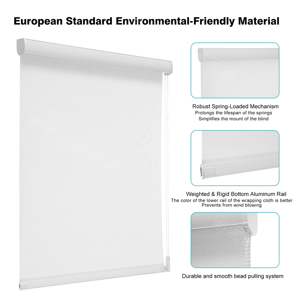 Changshade CUSTOM CUT Corded Blinds for Window Light Filtering Roller Shades