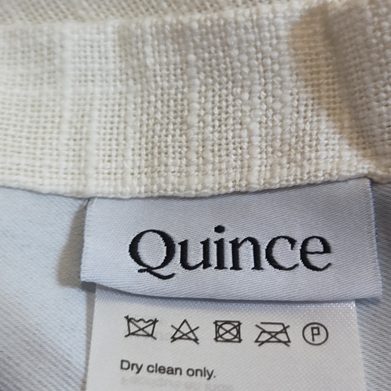 Quince Textured Cotton Room Darkening Curtain Panel Ivory 48×108 Single