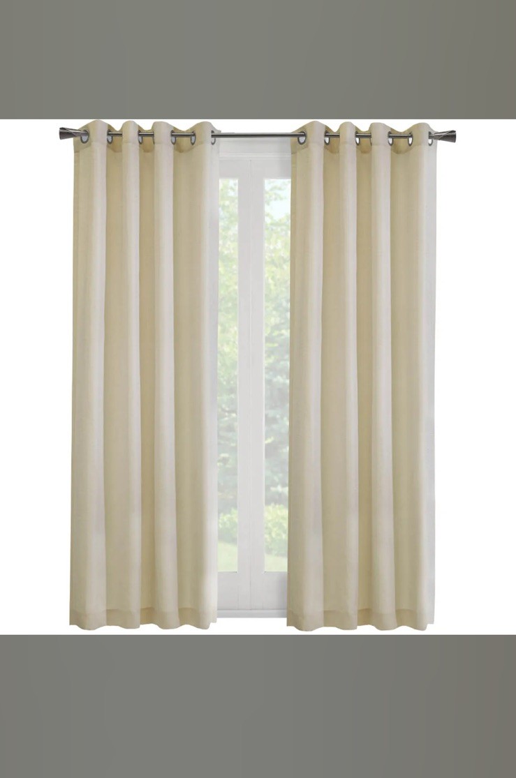 2 Panels Burst Pattern 52” X 95” Grommet Panel Neutral