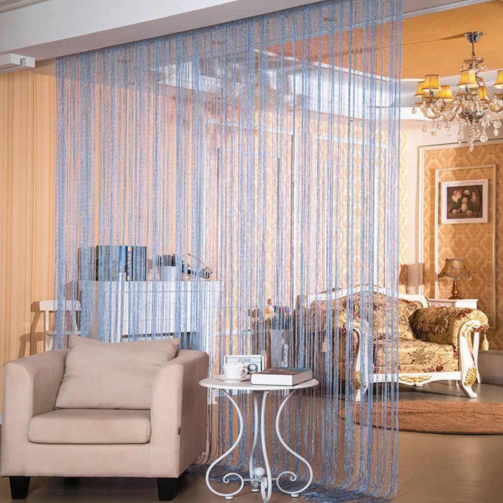 String Door Curtain Room Divider Fringe Tassel Crystal Window Panel
