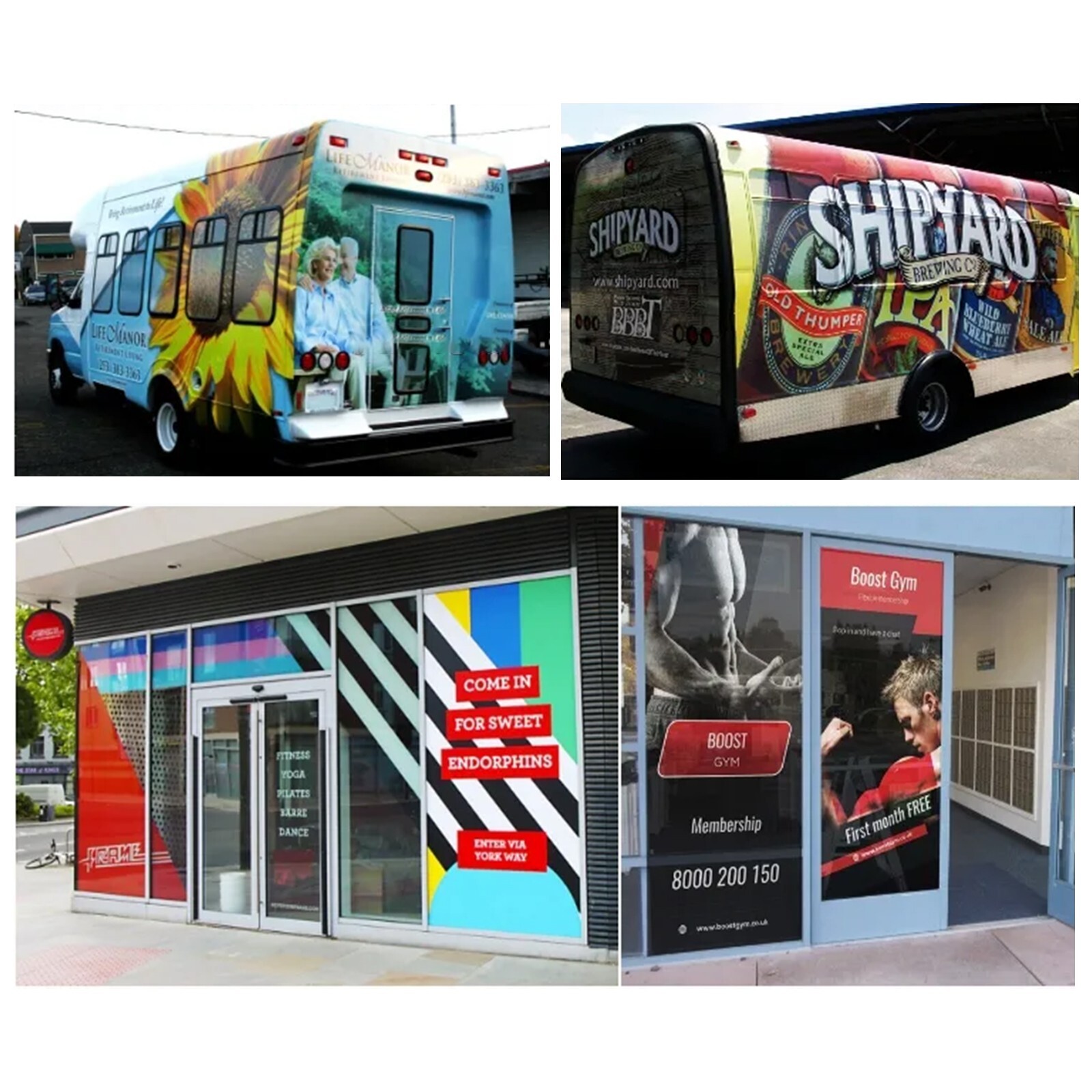 54in x 165ft，Two Way Vision Window Graphic Vinyl（Double Sided）50% Transmittance