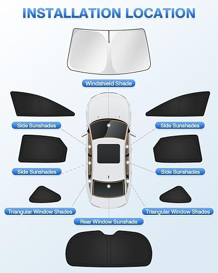 Window Shades 8PCS for Accessories Car Lexus NX300h/NX300/NX200t 2015-2021