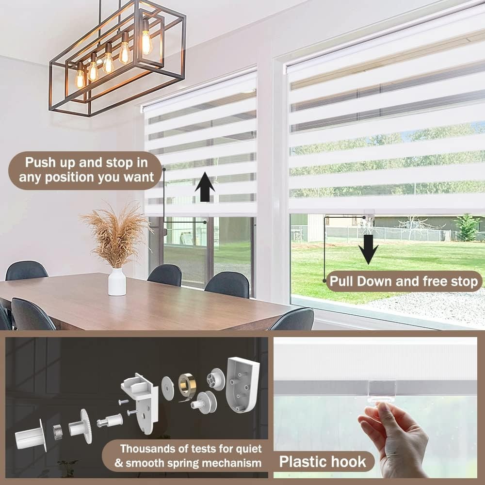 Stain Resistant Cordless Window Shades 35″ x 72″ – Modern & Functional Elegance