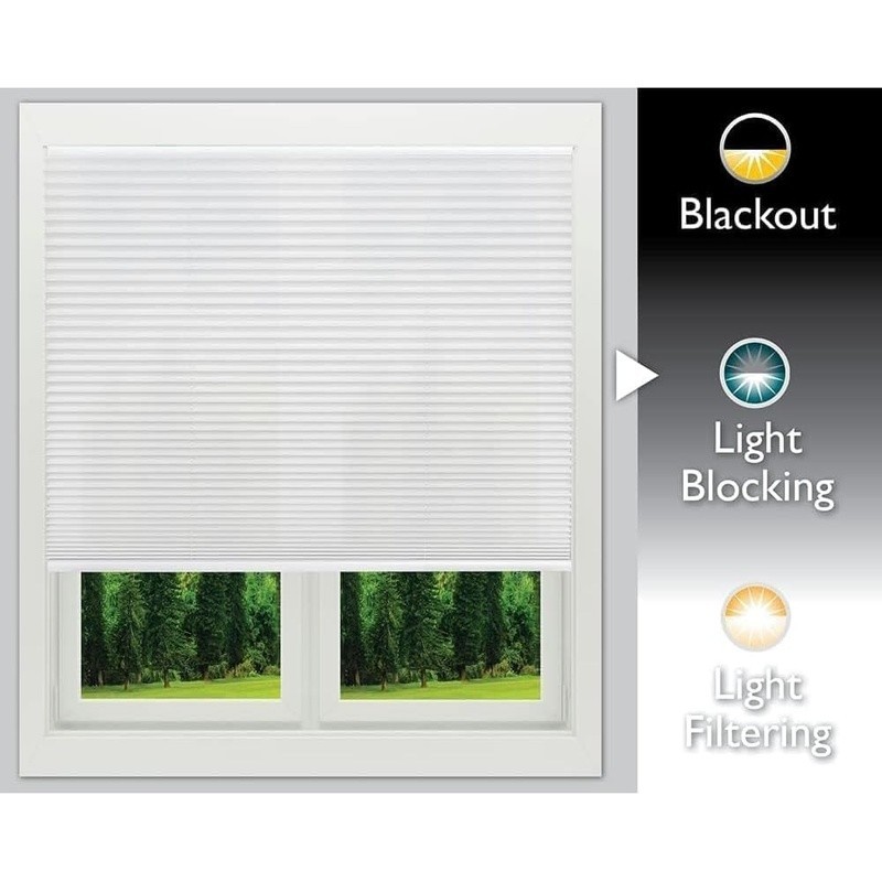 Cordless Pleated Shade Easy Install Energy Efficient Light Control No Tools New