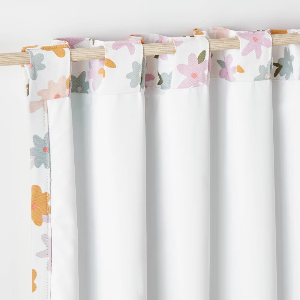 42″W x 84″L All Over Kids’ Blackout Window Curtain Panel Floral Print