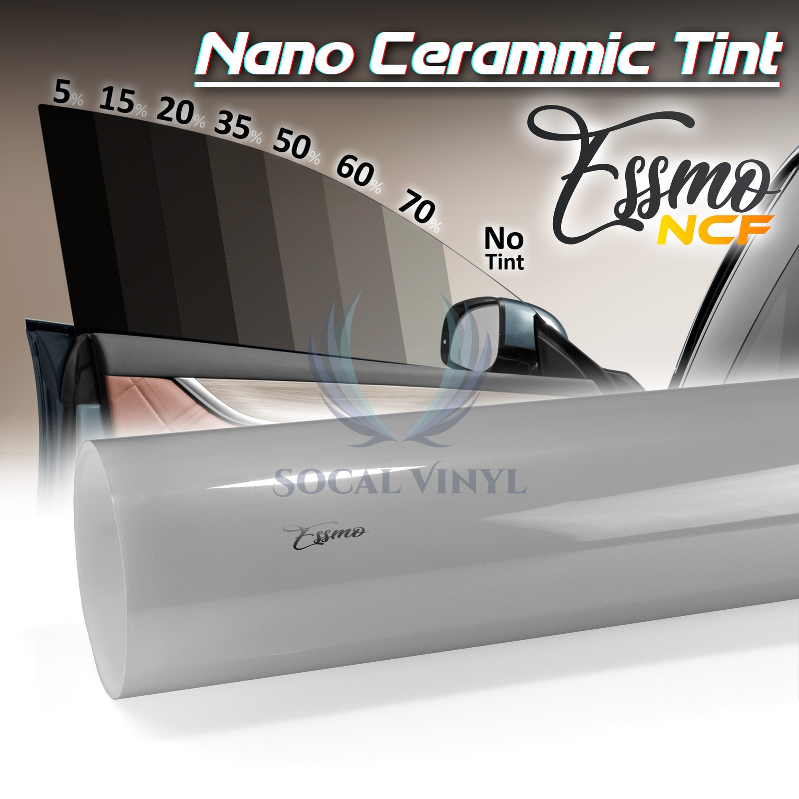 ESSMO Nano Ceramic Window Tint Film 60% VLT Car Home UV Heat Protection NCF60