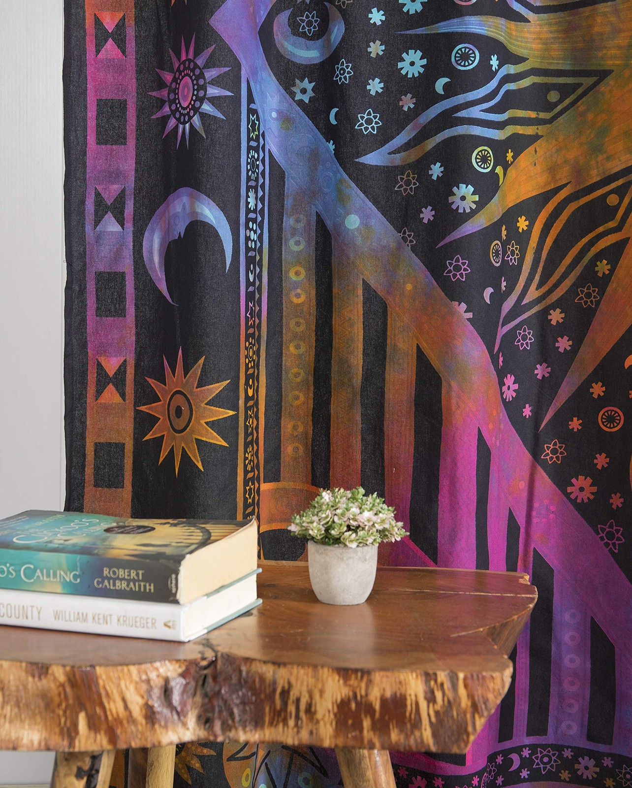 Indian Burning Sun Hippie Mandala Window Curtains – Gypsy Tye Dye Bohemian