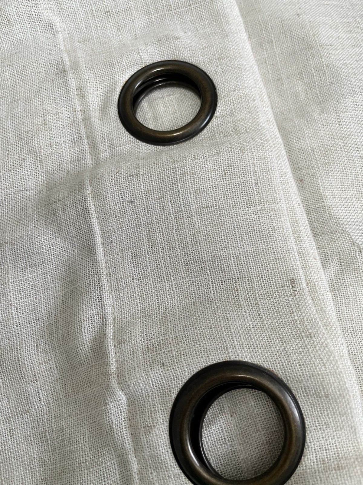 Voilybird Linen Polyester Curtains 2 Panels Set Semi Sheer Bronze Grommets 52×84