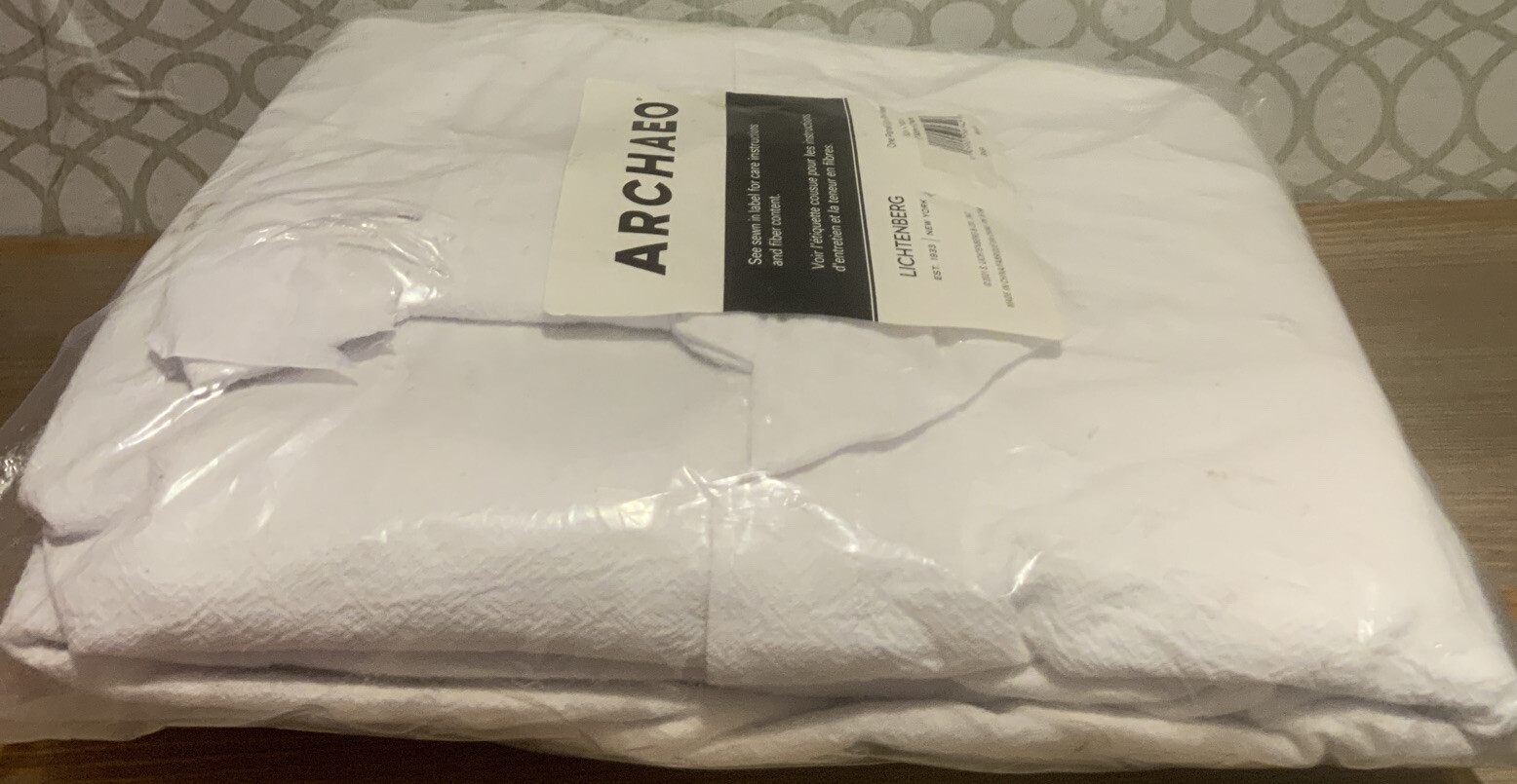 🍒 Archaeo Washed 100% Cotton Twist Tab Curtain 52 in x 108 in Panel White
