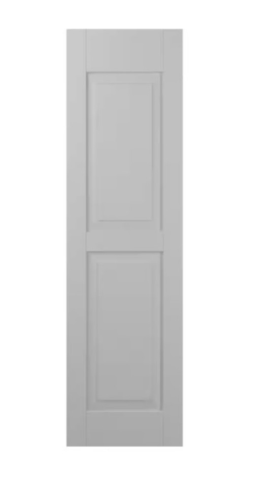 Ekena Millwork 15″W x 60″H Americraft 2x Raised Panel Real Wood Shutters, Primed