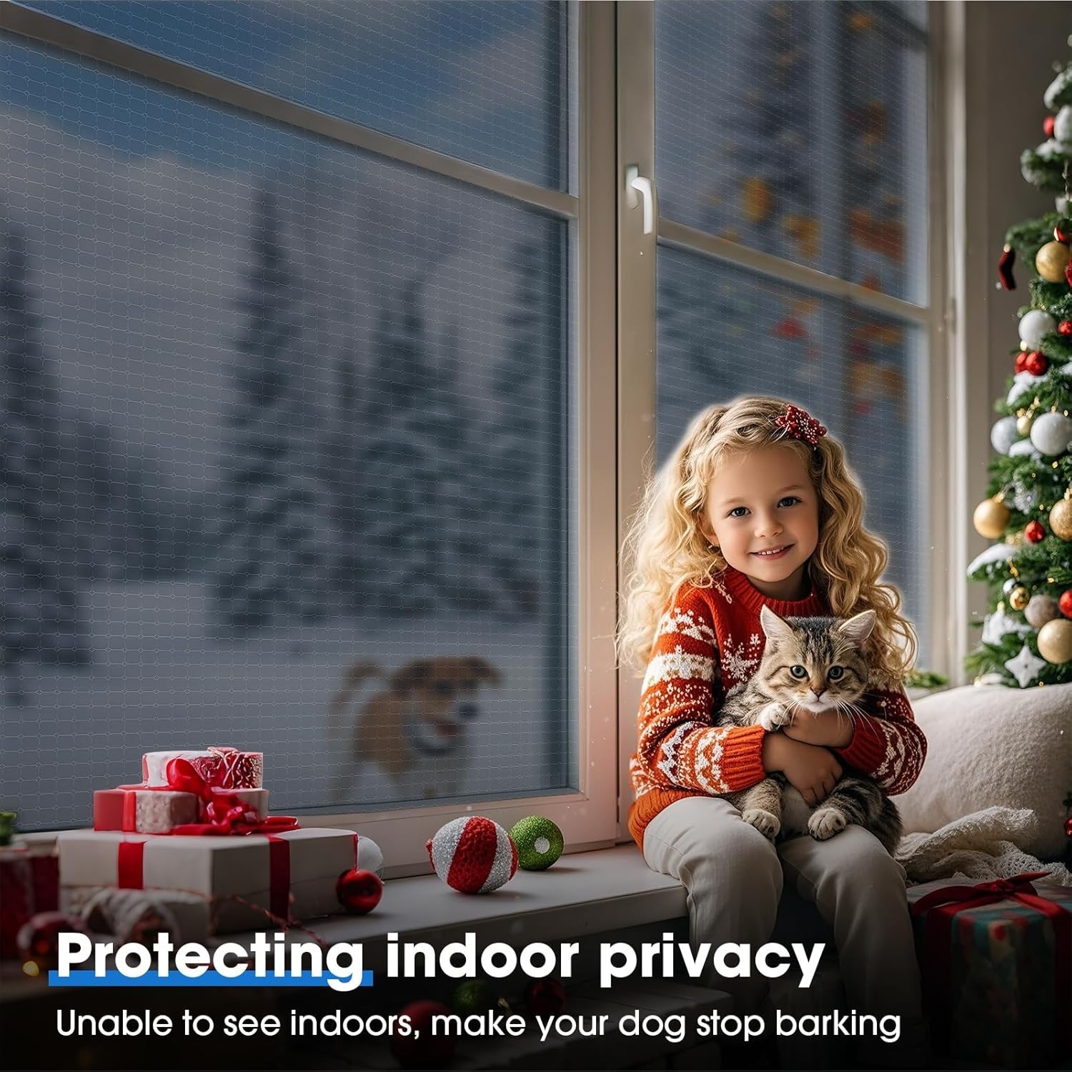 Coavas One Way Privacy Window Film Reflective Tint for Home Static Heat Blocking