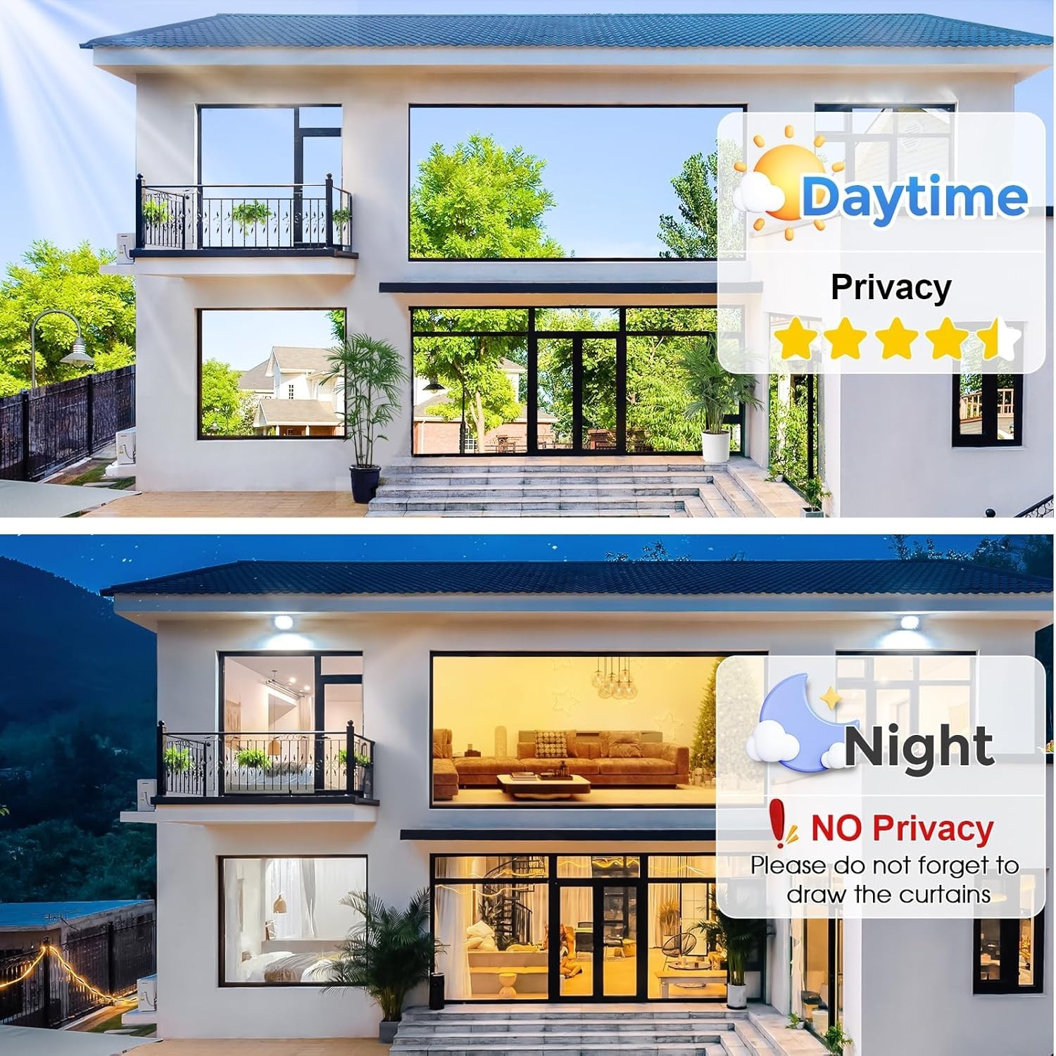 Daytime Privacy Reflective Window Film with Installation Tools – 17.5×78.7 Inch
