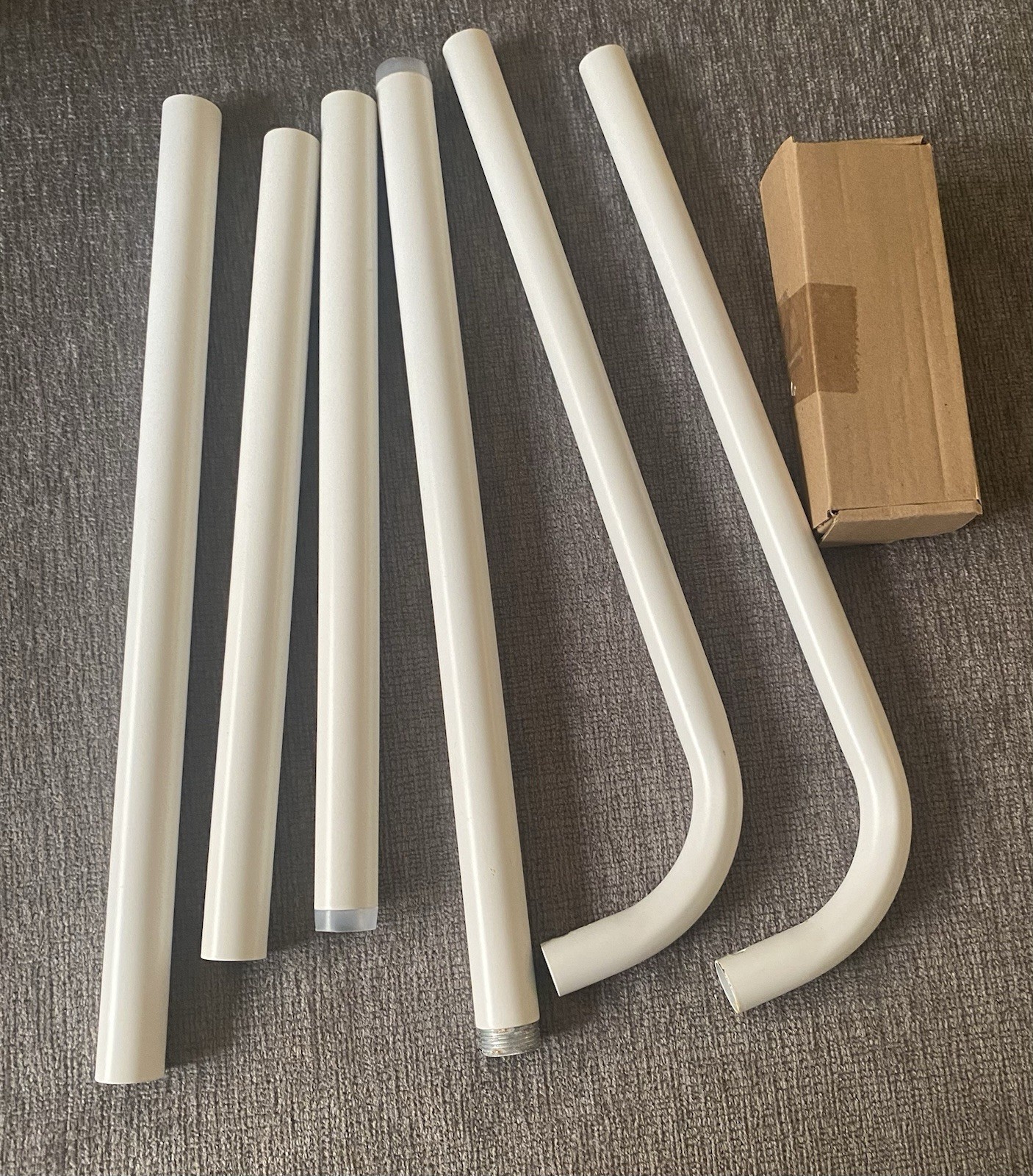 Curved White Curtain Rod 90 Inches