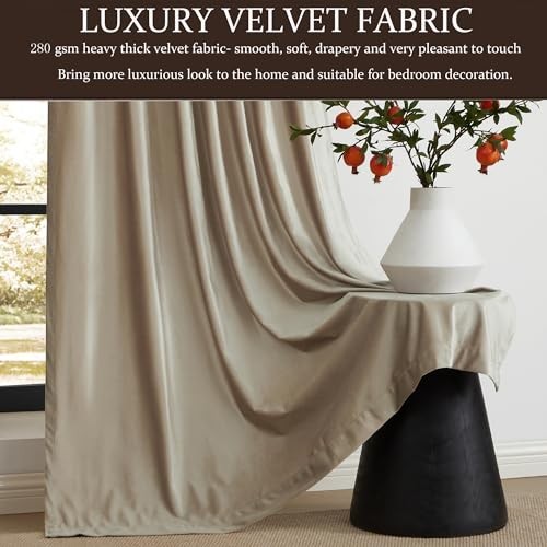 100% Full Blackout Champagne Beige 52″W x 96″L (Pack of 2) Champagne/Beige