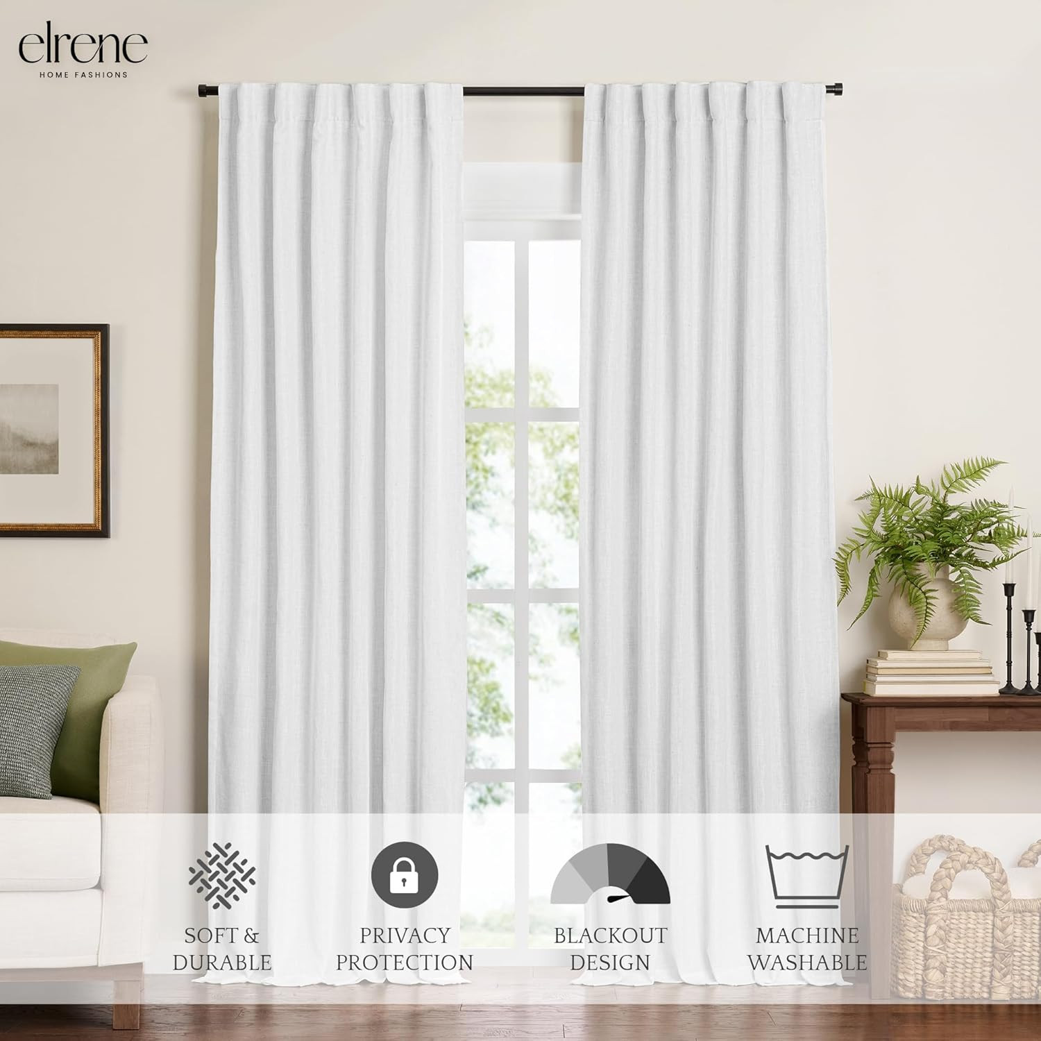 Home Fashions Harrow Solid Texture Blackout Single Window Curtain Panel, 52″X84″
