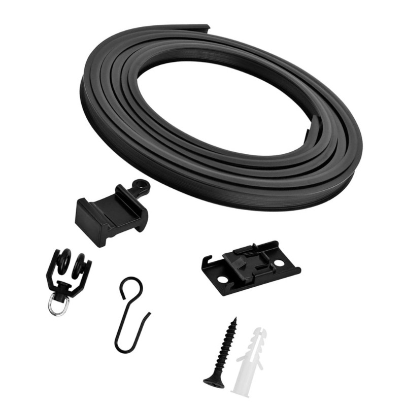 Customizable Ceiling Curtain Track Kits 3/4/5Meter with Brackets and Rollers Set