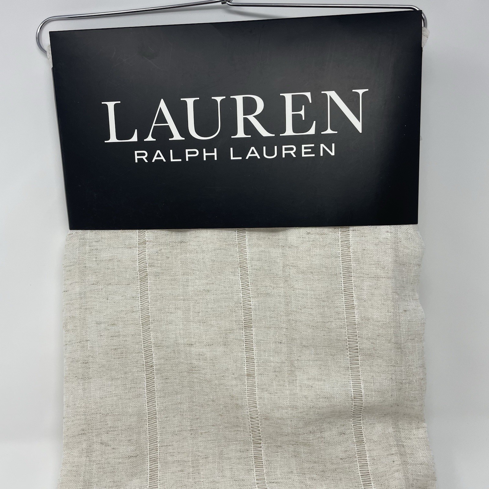 Lauren Ralph Lauren Back Tab Window Panel Drapes Curtains 54 x 96″ Natural