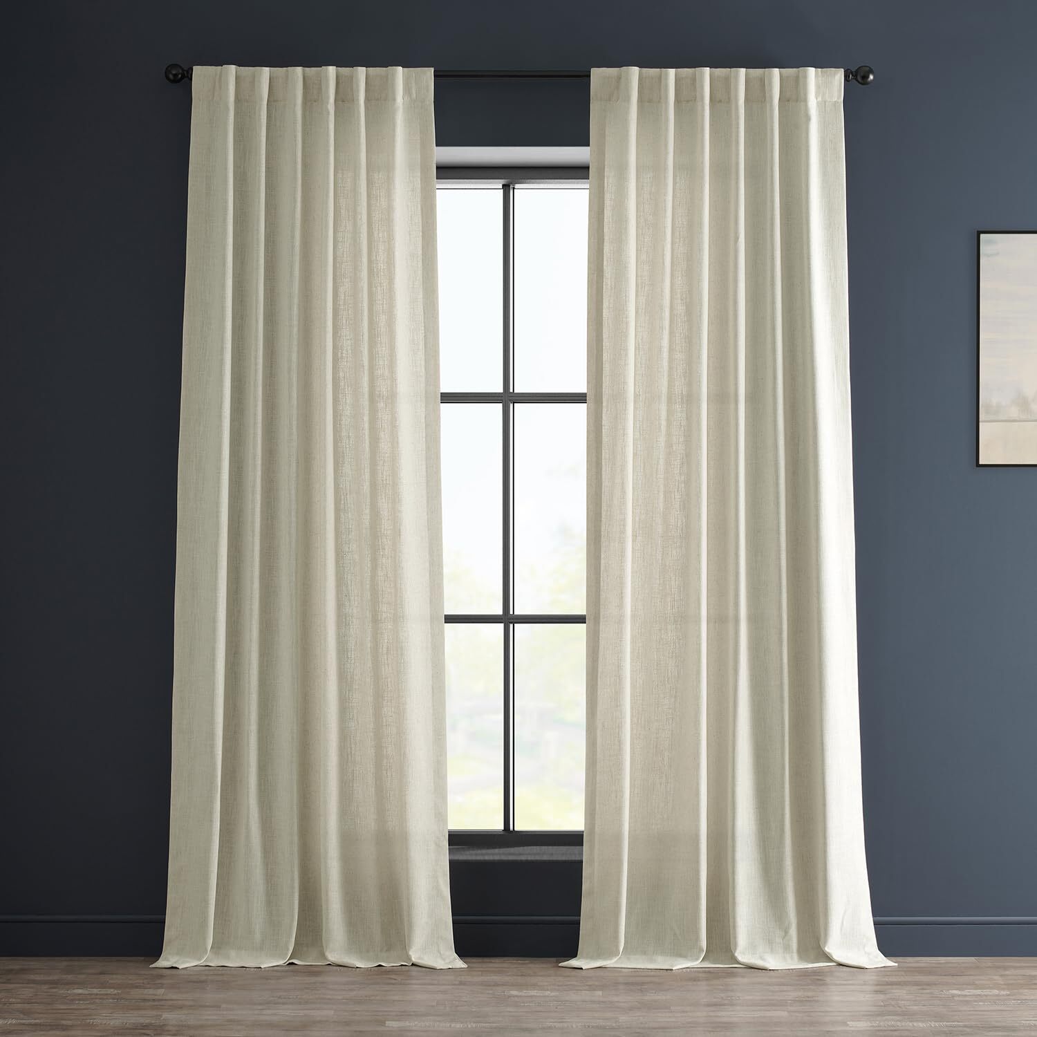 HPD Half Price Drapes Premium Heavy Faux Linen Curtains for Living Room (1