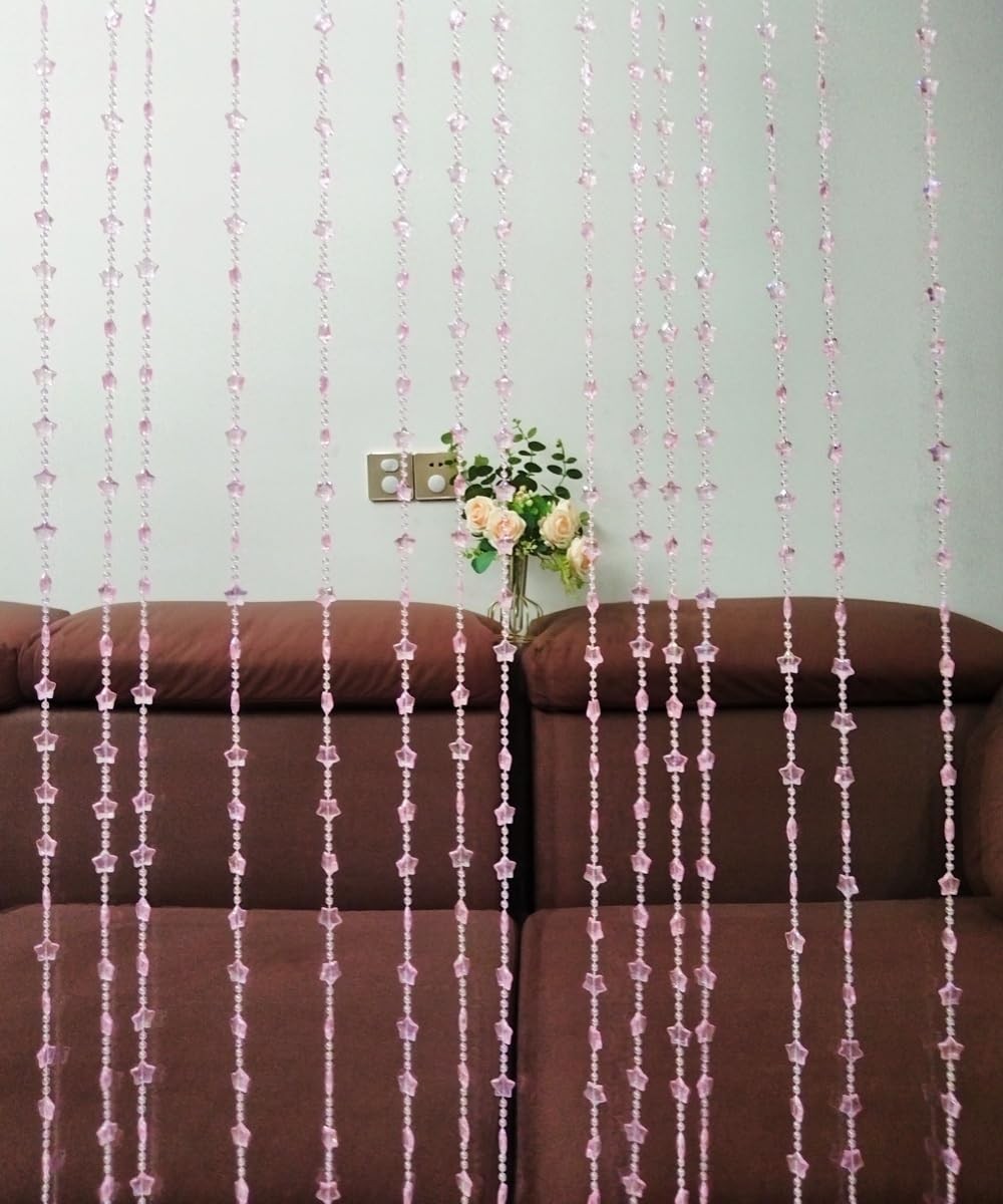 Beaded Curtain Doorways Star Acrylic Hanging Door Beads String Curtains Tasse…