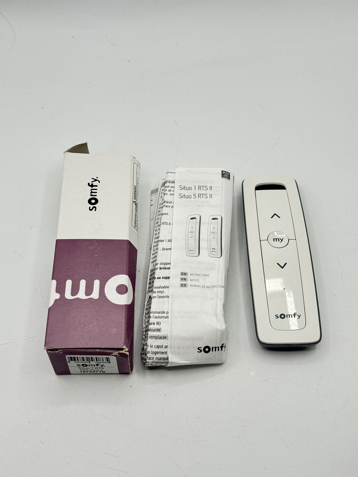 Somfy Situo 1 RTS Remote Control FCC Pure II Single Channel 1870571B