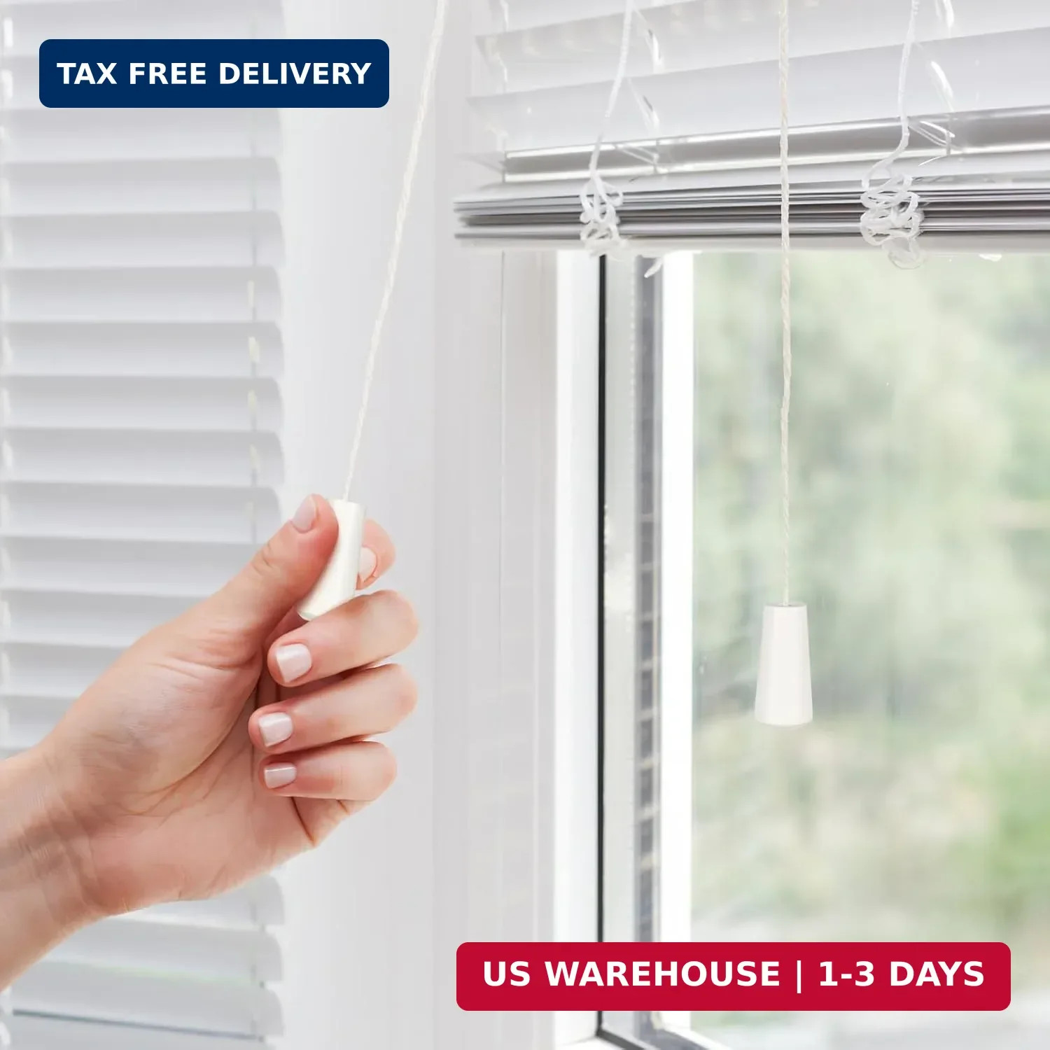 DOITOOL 12 Pcs Window Blind Pull Cord Knobs Wooden Cord Tassels for Shades Repai